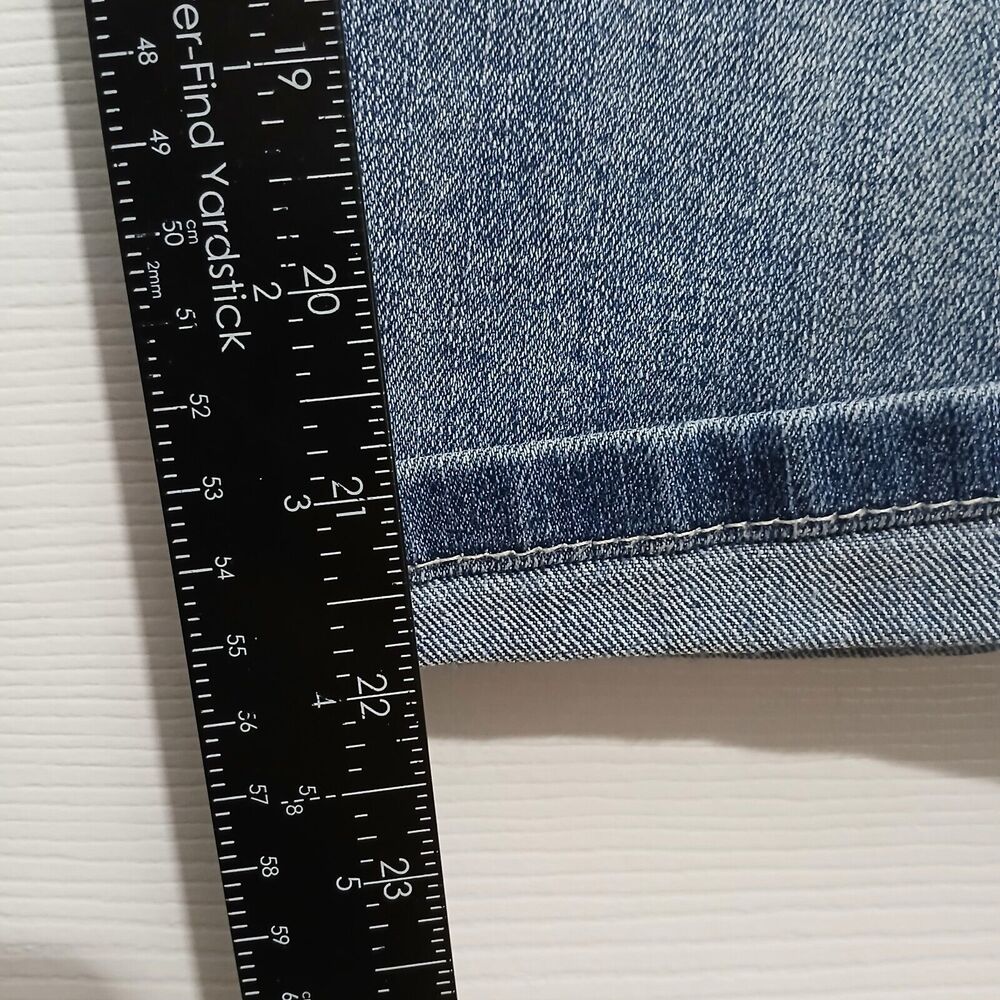 Nine West West End Fit Crop Women 12 Blue Cuffed Mid Rise Jeans - Picture 11 of 13